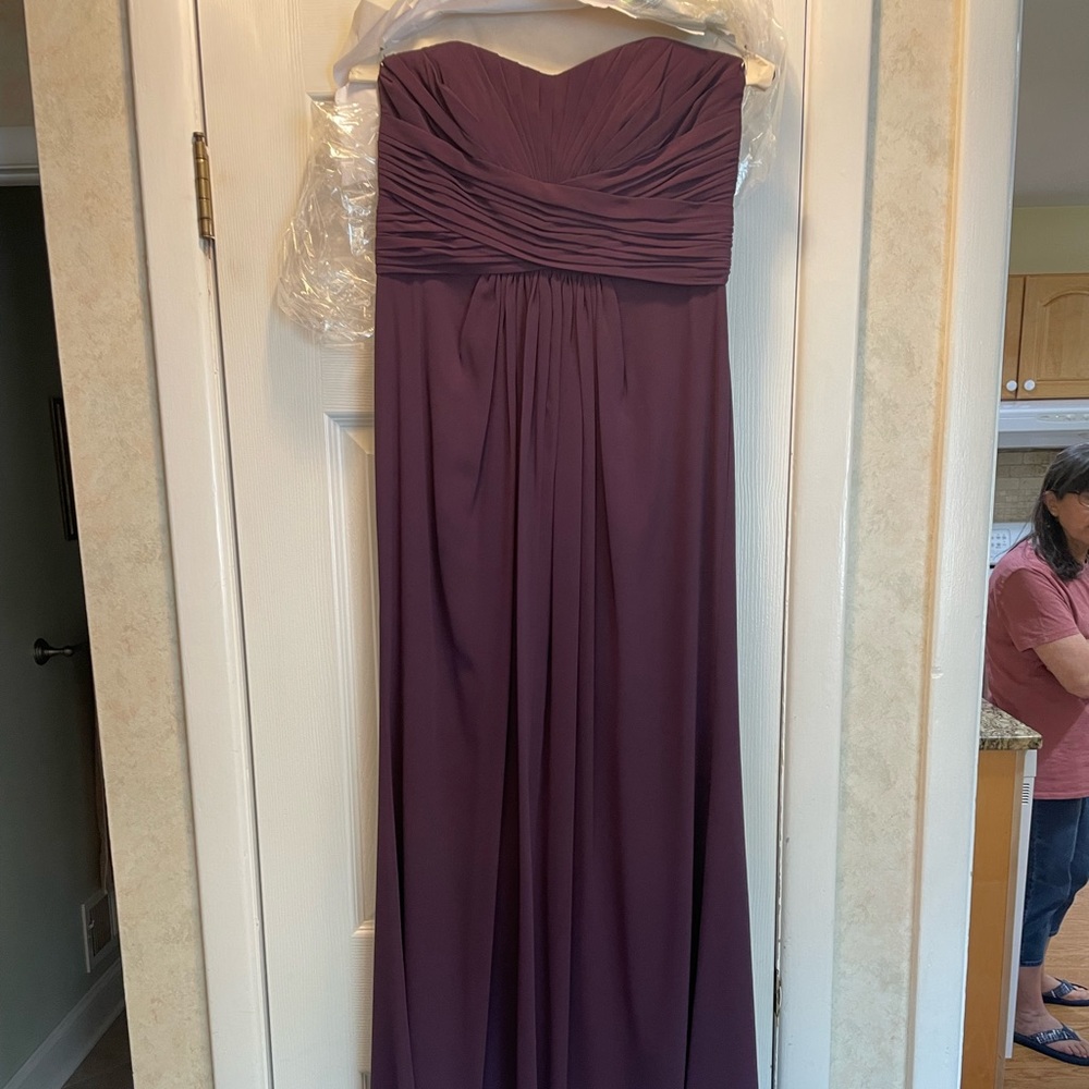 David’s Bridal - Plum Chiffon Bridesmaids Dress